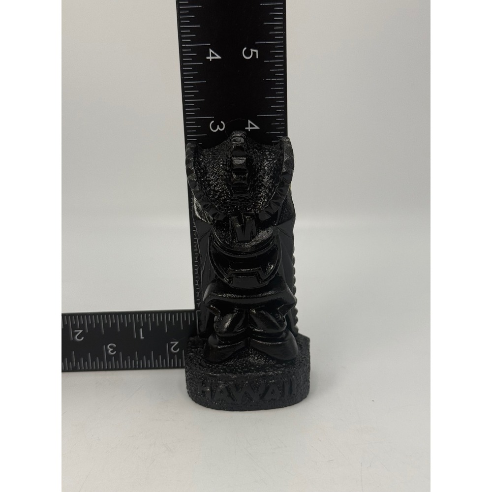 Coco Joes Hawaii God of Happiness Tiki Figurine No 208 Black Lava Hauoli‎ Idol - Picture 7 of 7